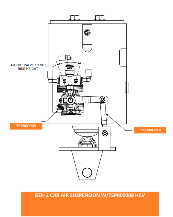 CAB CUSHION, AIR RIDE, LARGE BAG (GEN 1 AND GEN 2) - Left Side - 30096-2