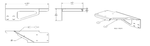 BRACKET AIR CLEANER DONALDSON B6.7 HORIZONTAL REARWARD - 122493